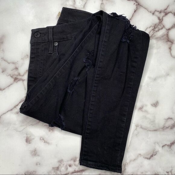 LEVI’S Mile High Super Skinny Black Denim Jeans - Size 26 - Picture 10 of 11